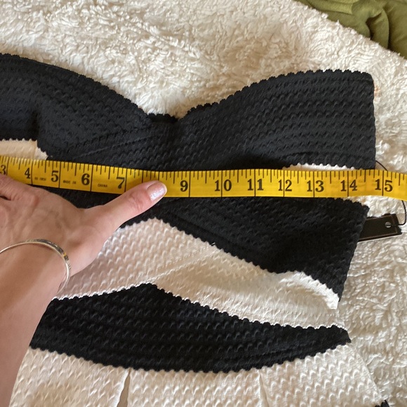 BCBG Maxazria black white striped S evening dress - Picture 10 of 12